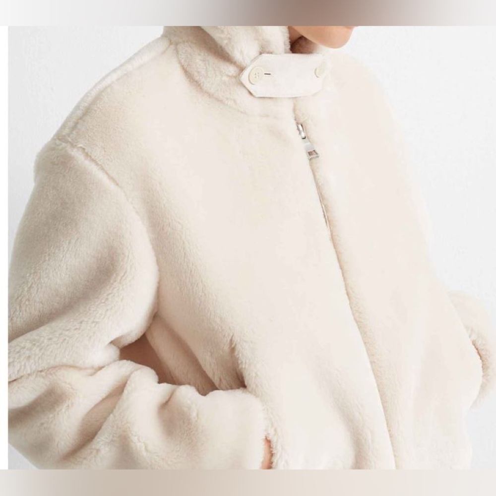 Club Monaco faux fur teddy jacket